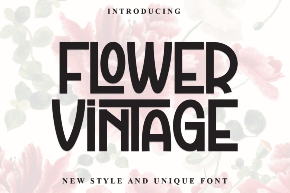 Flower Vintage Font - Featured Image