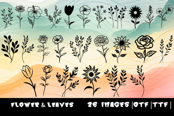 Flower & Leaves Font - Featured Image