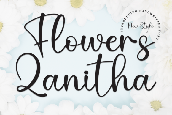 Flowers Zanitha Font - Featured Image