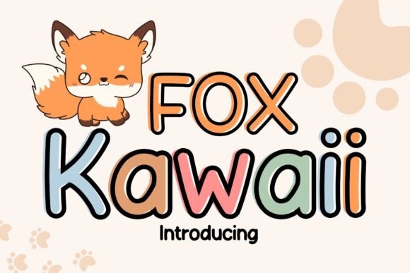 Fox Kawaii Font - Featured Image