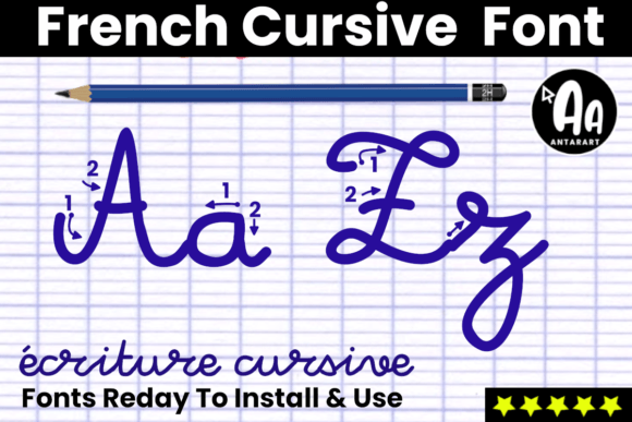 French Cursive Arrows Font - Featured Image