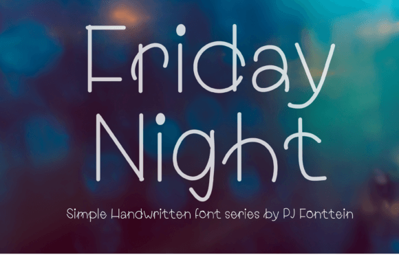 Friday Night Font - Featured Image