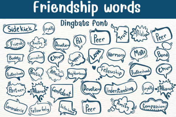 Friendship Words Font - Featured Image