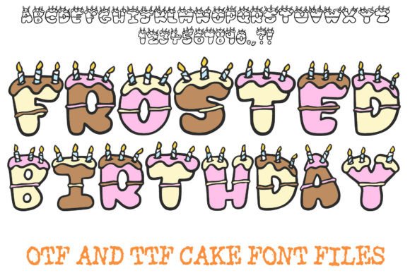 Frosted Birthday Cake Font - Featured Image