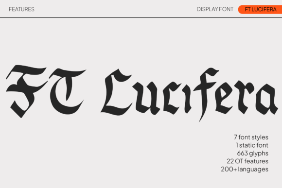 Ft Lucifera Font - Featured Image