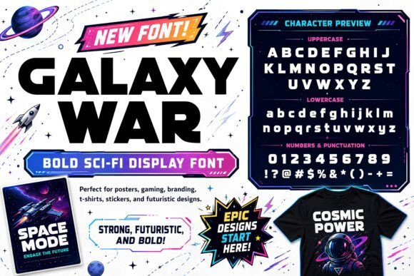 Galaxy War Font - Featured Image