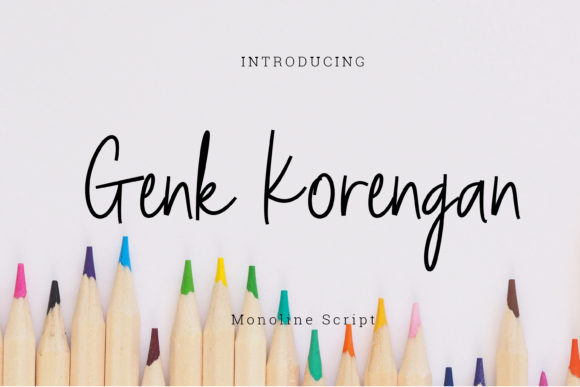Genk Korengan Font - Featured Image