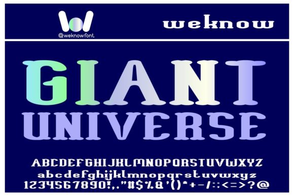 Giant Universe Font - Featured Image