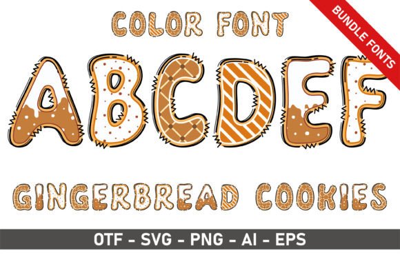 Gingerbread Cookies Bundle Font - Featured Image
