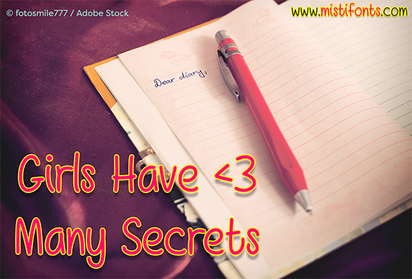 Girls Have Many Secrets Font - Featured Image