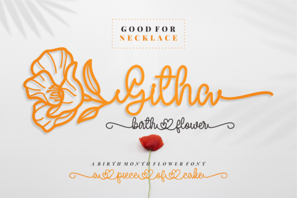 Githa Birth Flower Font - Featured Image