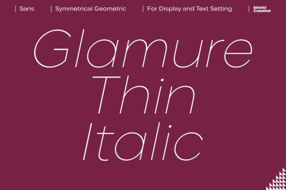 Glamure Thin Italic Font - Featured Image