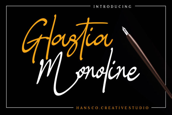 Glastia Monoline Font - Featured Image