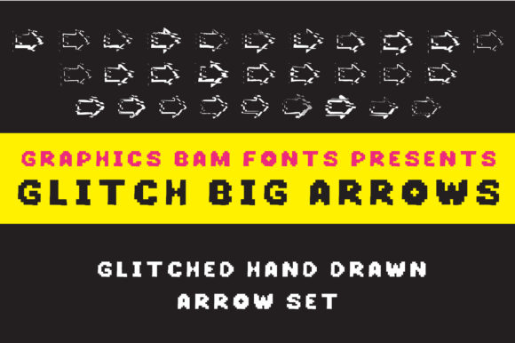 Glitch Big Arrows Font - Featured Image