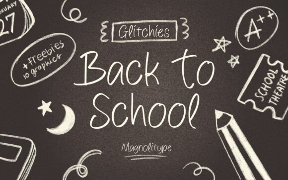 Glitchies Back to School Font - Featured Image