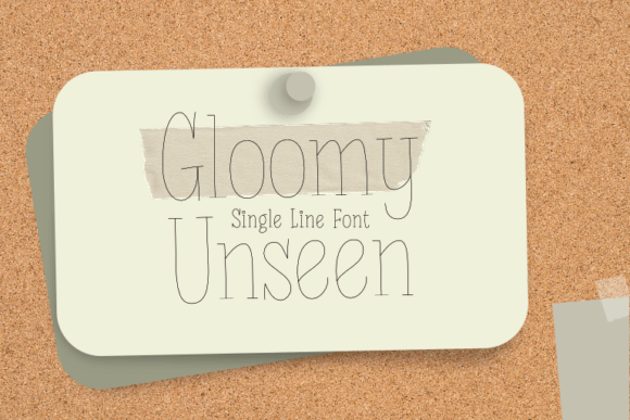 Gloomy Unseen Font - Featured Image