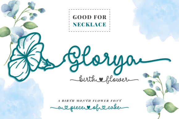 Glorya Birth Flower Font - Featured Image