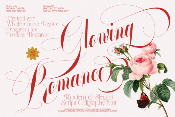Glowing Romance Font - Featured Image