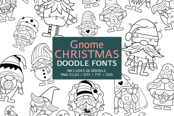 Gnome Christmas Doodle Font - Featured Image