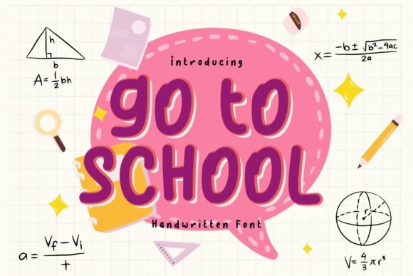 Go to School Font - Featured Image