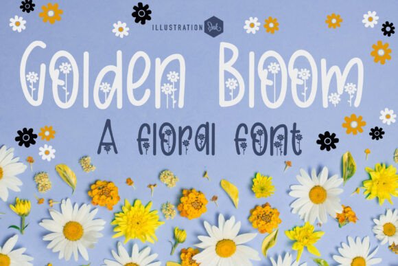 Golden Bloom Family Font - Featured Image