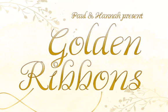 Golden Ribbons Font - Featured Image