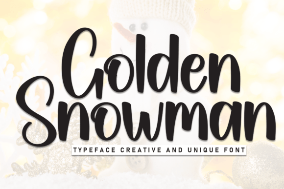 Golden Snowman Font - Featured Image