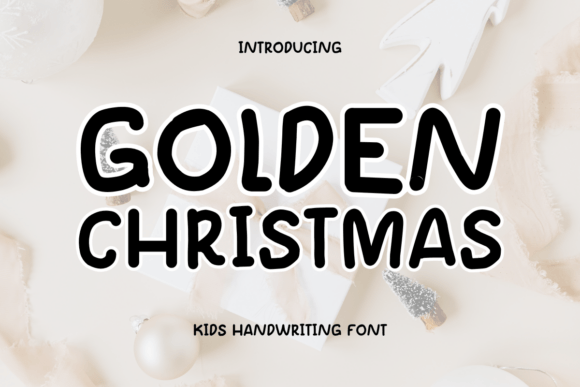 Goldern Christmas Font - Featured Image