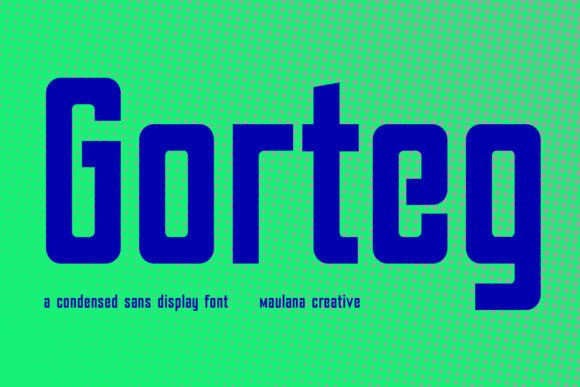 Gorteg Condensed Sans Display Font Font - Featured Image