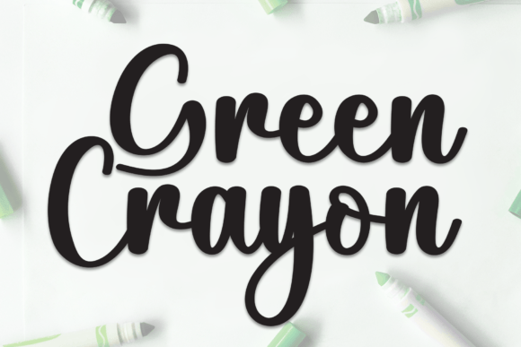 Green Crayon Font - Featured Image