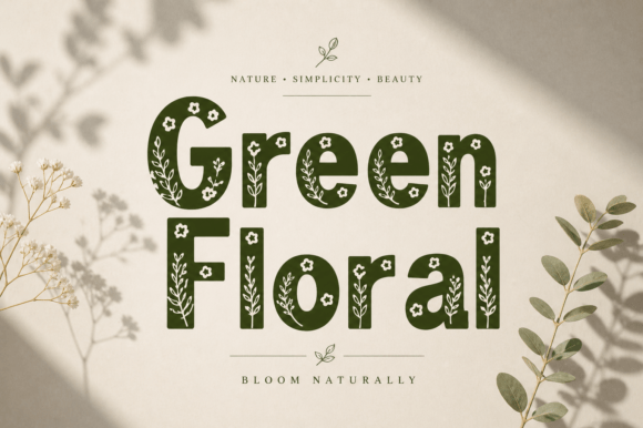 Green Floral Font - Featured Image