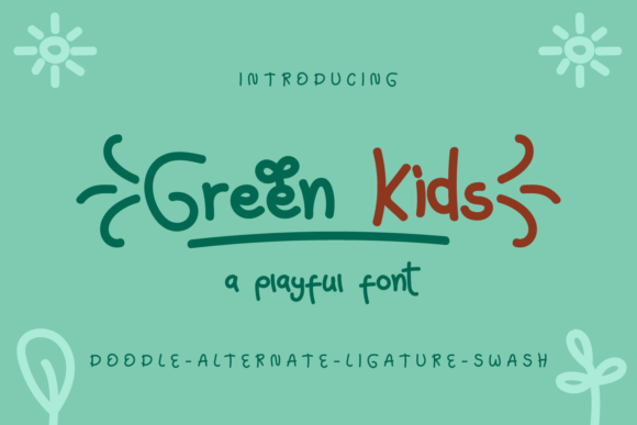 Green Kids Font - Featured Image