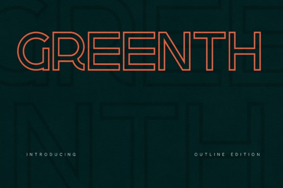 Greenth Outline Font - Featured Image
