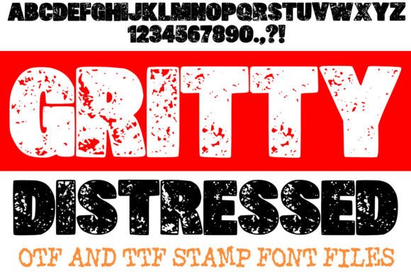Gritty Distressed Font - Featured Image