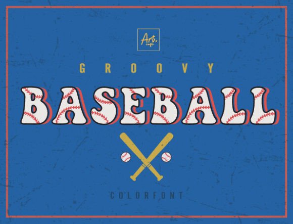 Groovy Baseball Font - Featured Image