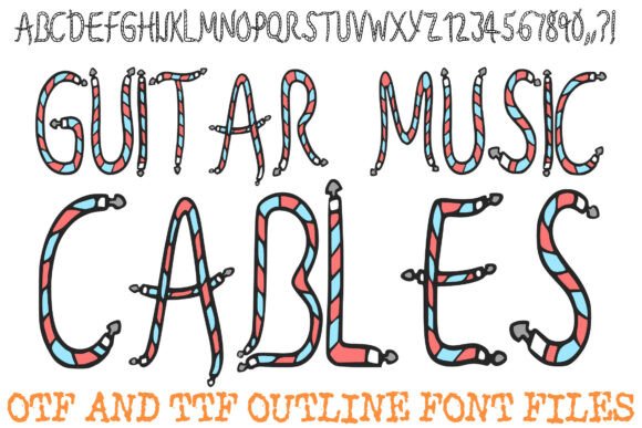 Guitar Music Cables Font - Featured Image