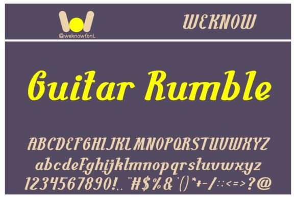 Guitar Rumble Font - Featured Image