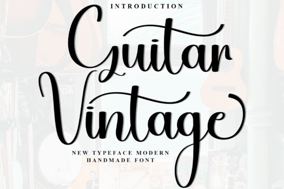 Guitar Vintage Font - Featured Image