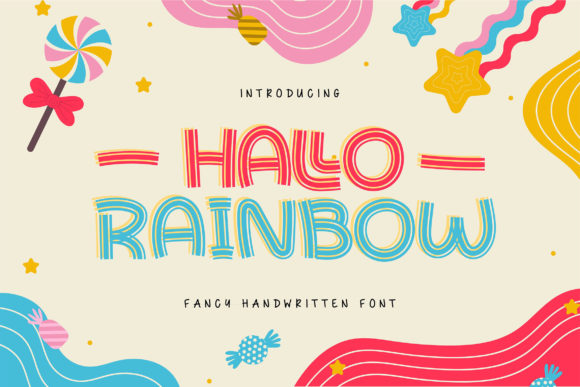 Hallo Rainbow Font - Featured Image