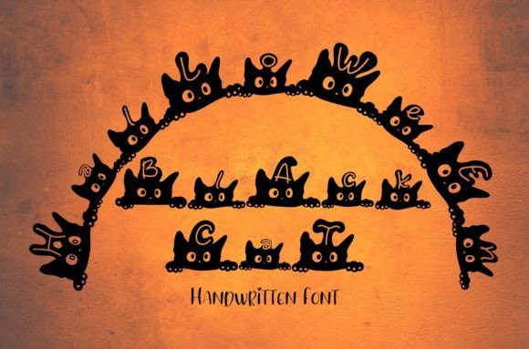 Halloween Black Cat Font - Featured Image