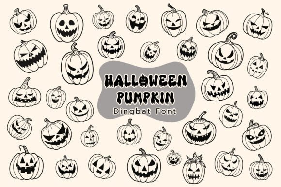 Halloween Pumpkin Doodle Font - Featured Image