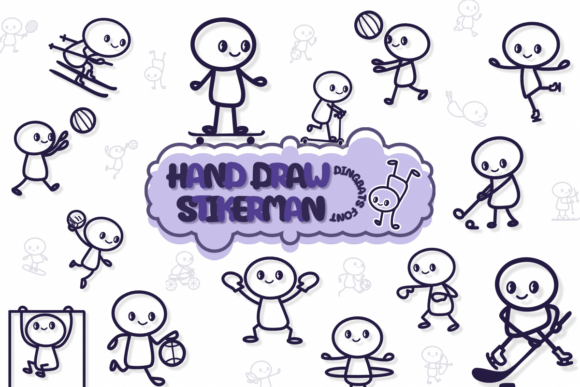 Hand Draw Stikerman Font - Featured Image