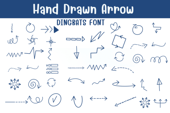 Hand Drawn Arrow Font - Featured Image
