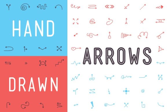 Hand Drawn Arrows Font - Featured Image
