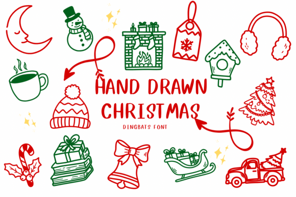Hand Drawn Christmas Font - Featured Image