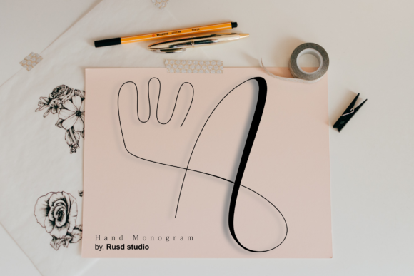 Hand Monogram Font - Featured Image