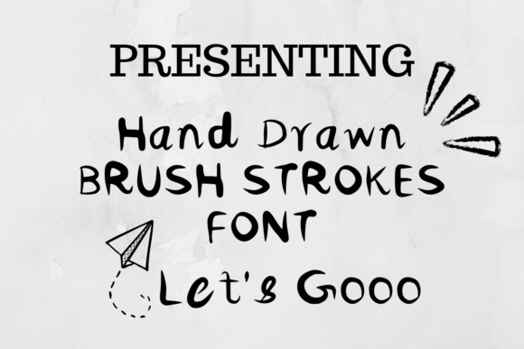 Handdrawn Brush Strokes Font - Featured Image