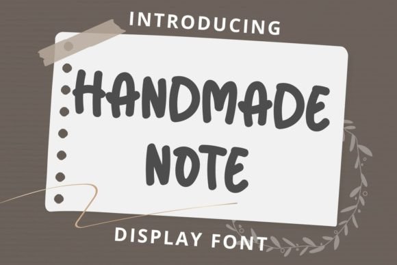 Handmade Note Font - Featured Image