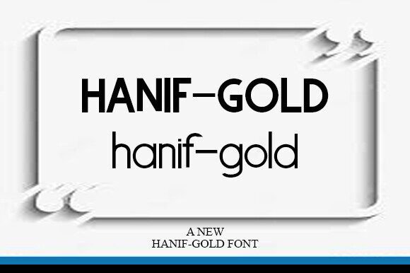 Hanif-gold Font - Featured Image