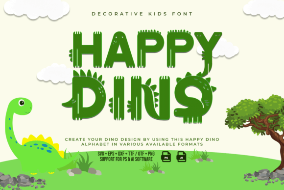 Happy Dino Font - Featured Image